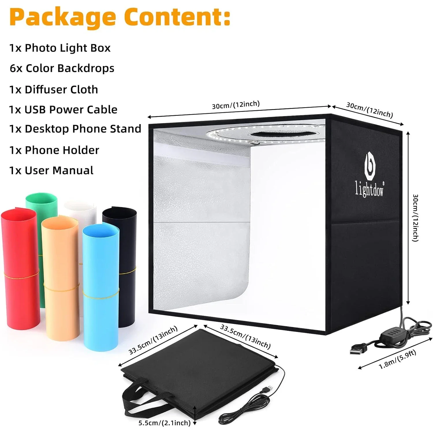Lightdow Dimmable Photo Box LE - Photography Lighting Set Up recension och pris